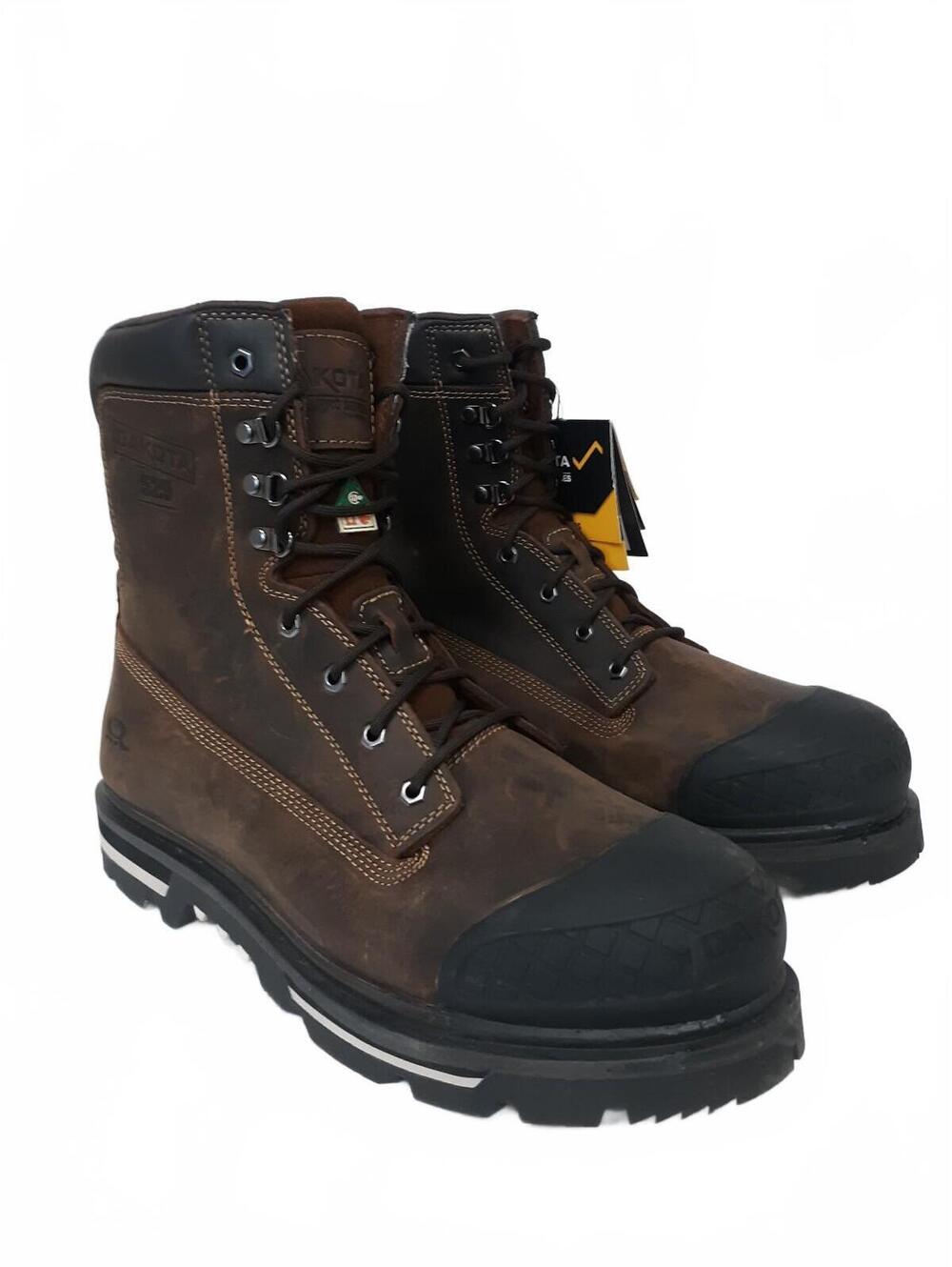 Dakota 529 8" Insulated Steel Toe Work Boots Brown Size 15